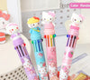 1pcs Hello Kitty Ballpoint Pen Sanrio 10 Colors Gel Pens School Supplies Cartoon Press Writing Pen Student Stationery Kids Gift