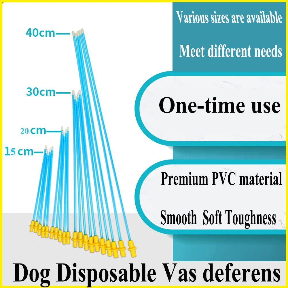 50Pcs Pet Dog Canine Disposable Artificial Insemination Tube Catheter Plastic Fresh Semen Pipe Vas Deferens Tool Clinic Supplies